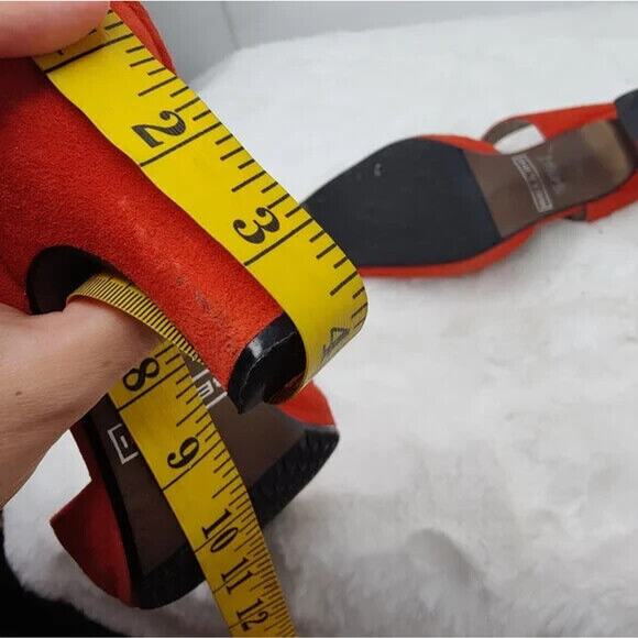 Vintage Y2K Orange Suede Mule Sz 8 - Picture 8 of 8